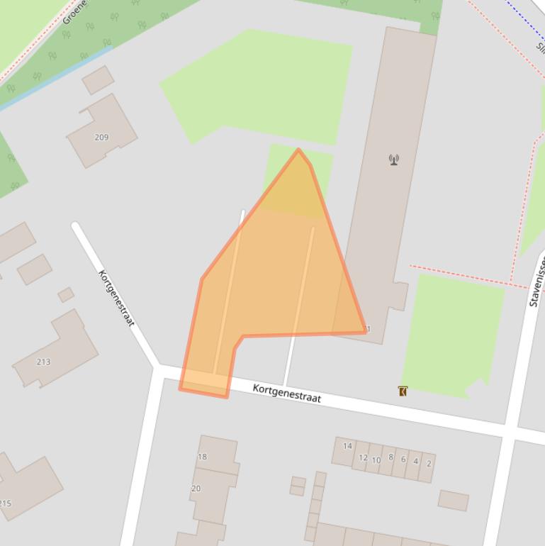 Kaart van postcodegebied 3086JE.