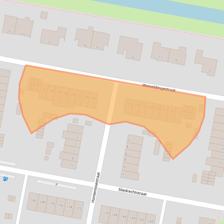 Kaart van postcodegebied 3086JT.