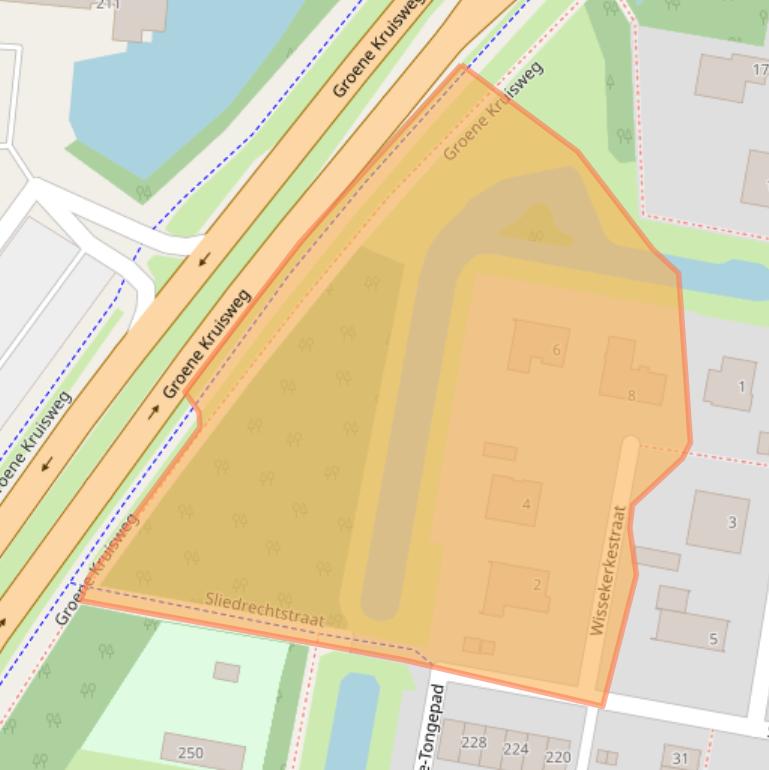 Kaart van postcodegebied 3086JW.