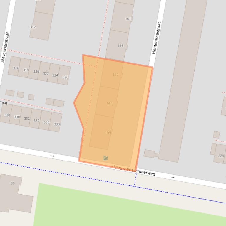 Kaart van postcodegebied 3086KD.