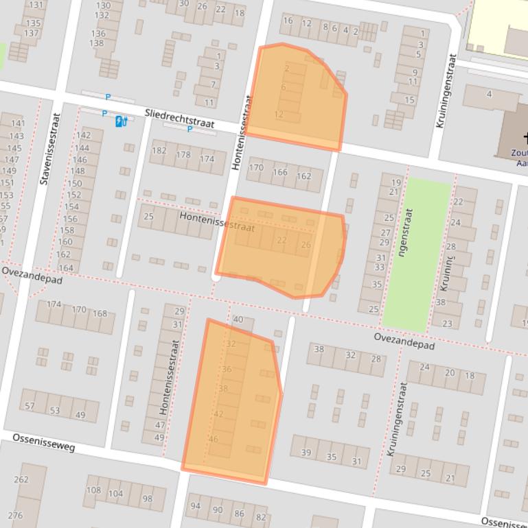 Kaart van postcodegebied 3086KE.