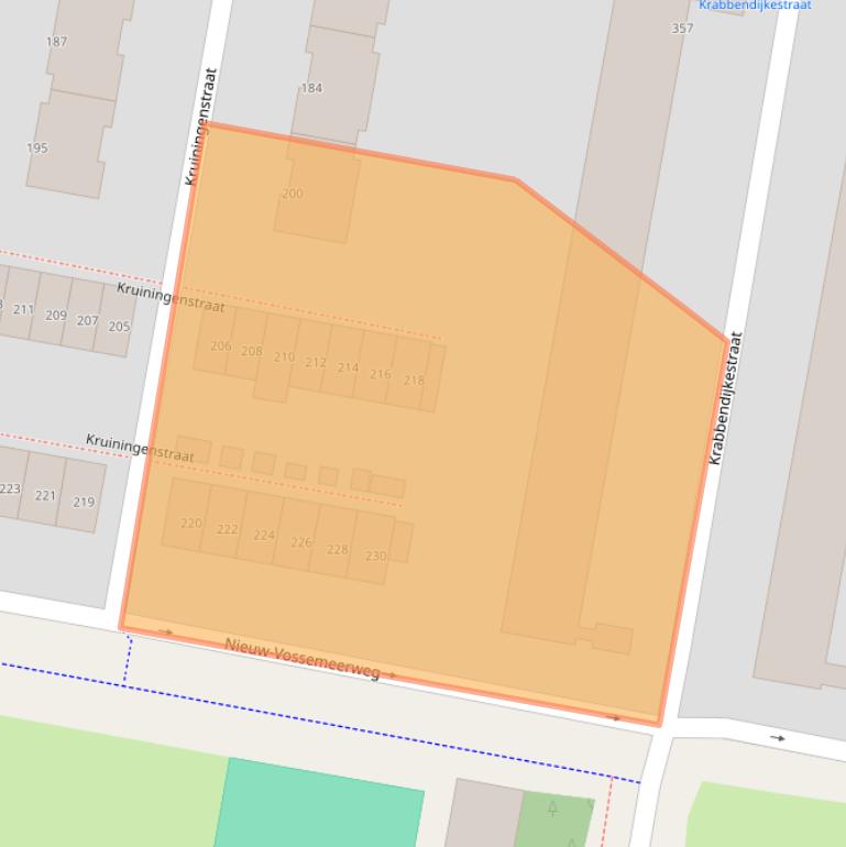 Kaart van postcodegebied 3086KT.