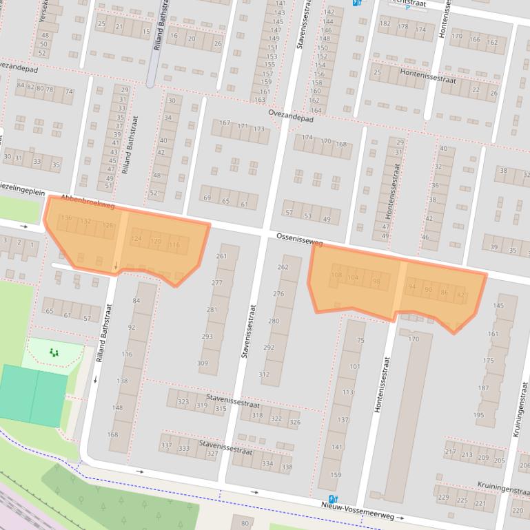 Kaart van postcodegebied 3086KV.