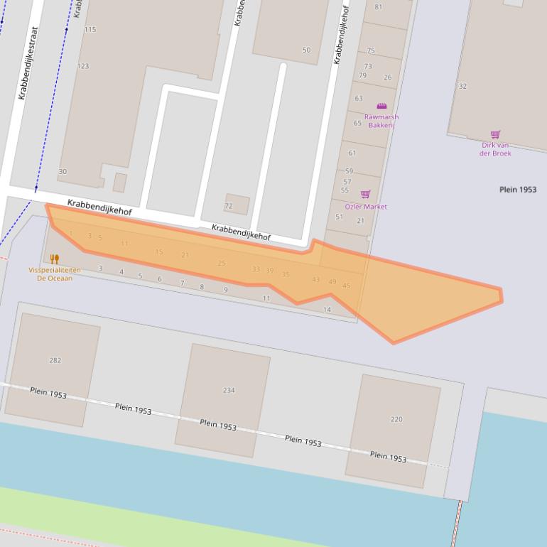 Kaart van postcodegebied 3086LK.