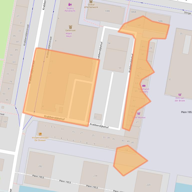 Kaart van postcodegebied 3086LL.