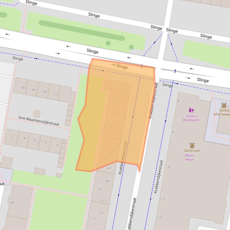 Kaart van postcodegebied 3086LN.