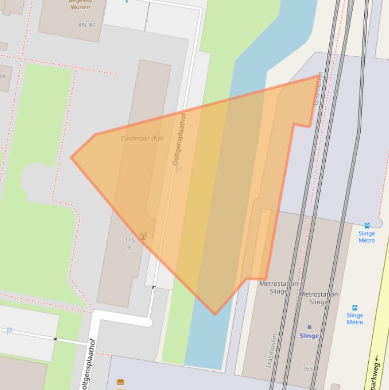 Kaart van postcodegebied 3086NH.