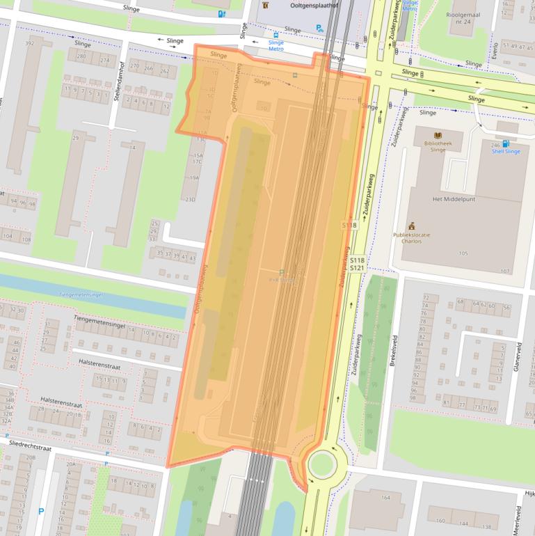 Kaart van postcodegebied 3086NJ.