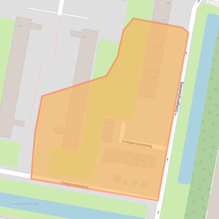 Kaart van postcodegebied 3086NK.