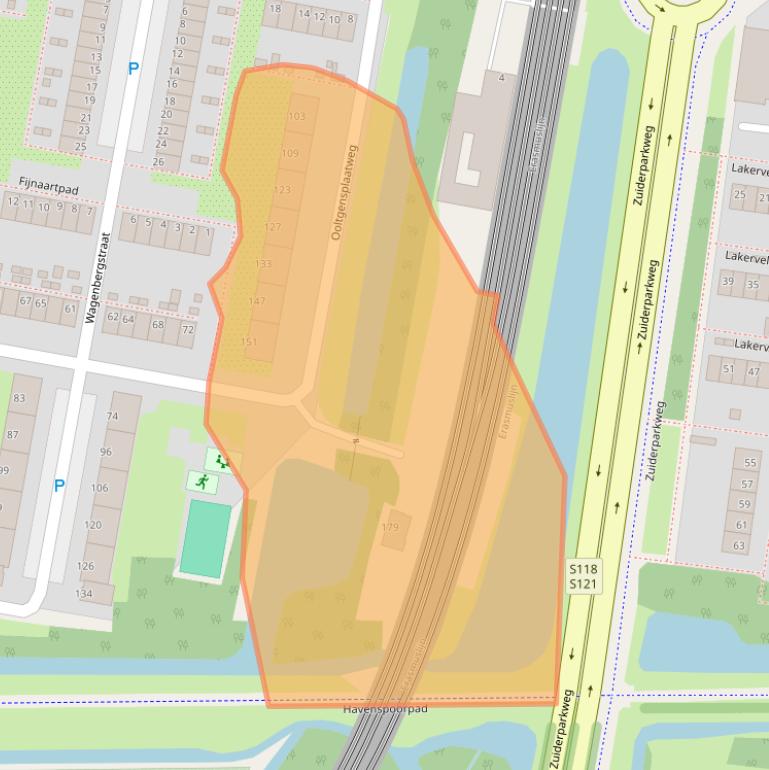 Kaart van postcodegebied 3086NM.