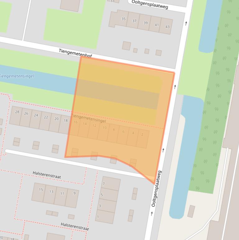 Kaart van postcodegebied 3086NP.