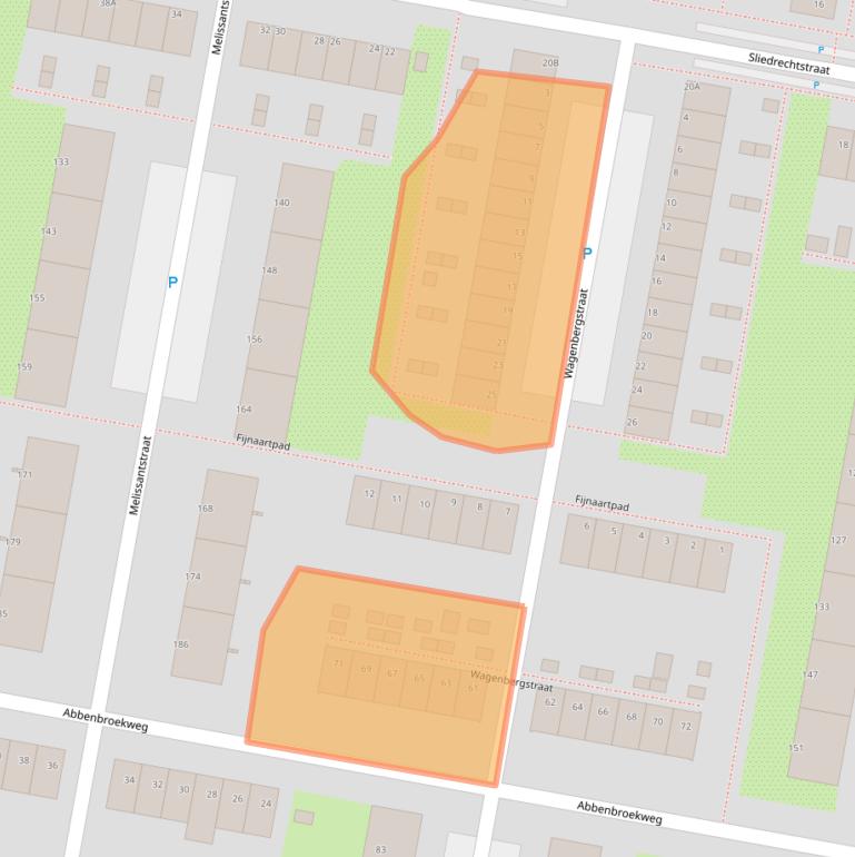 Kaart van postcodegebied 3086NS.