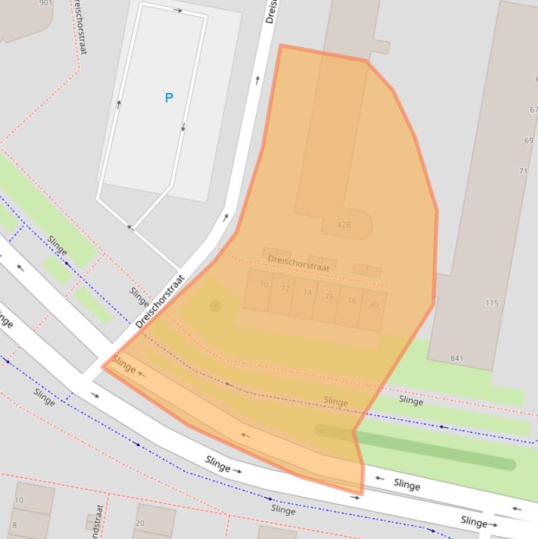Kaart van postcodegebied 3086PC.