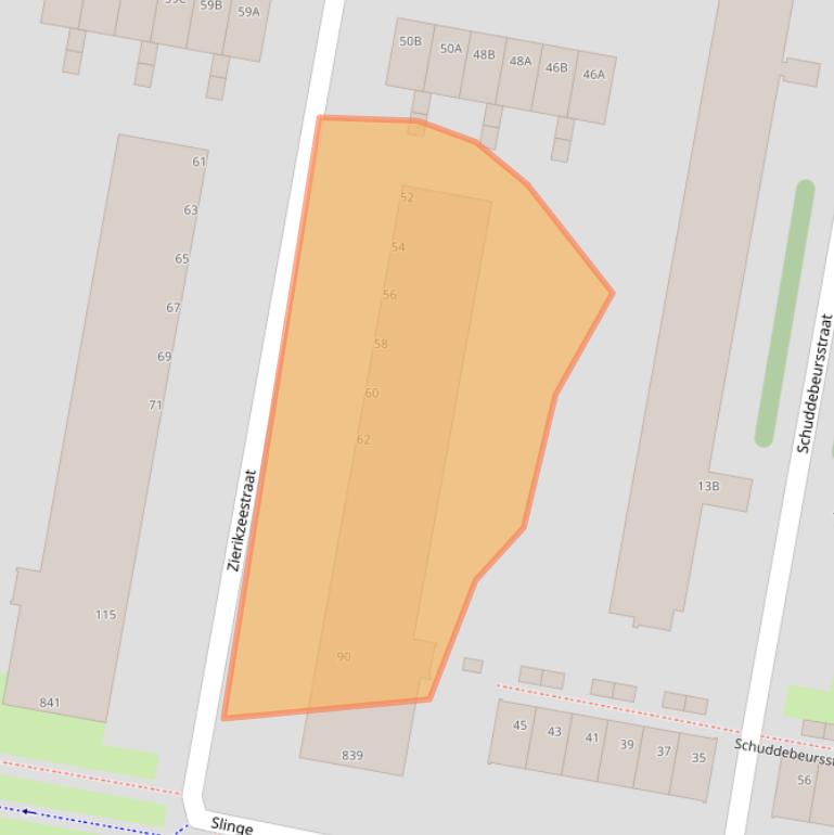 Kaart van postcodegebied 3086PN.