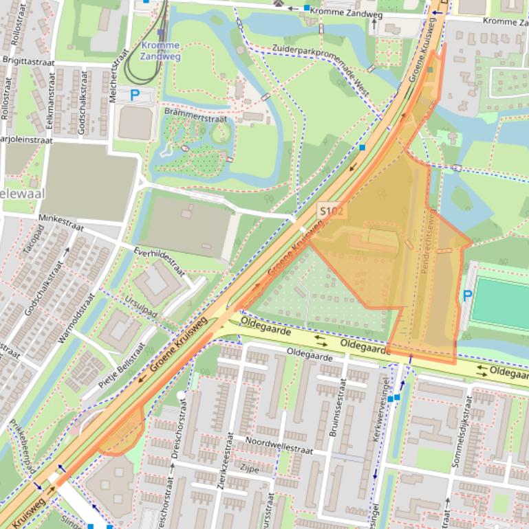 Kaart van postcodegebied 3086PR.