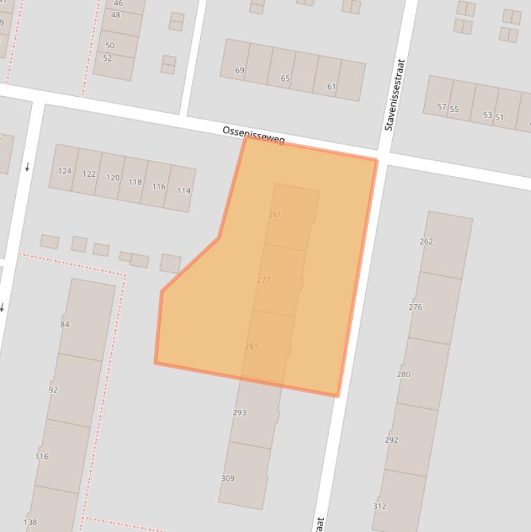 Kaart van postcodegebied 3086RD.