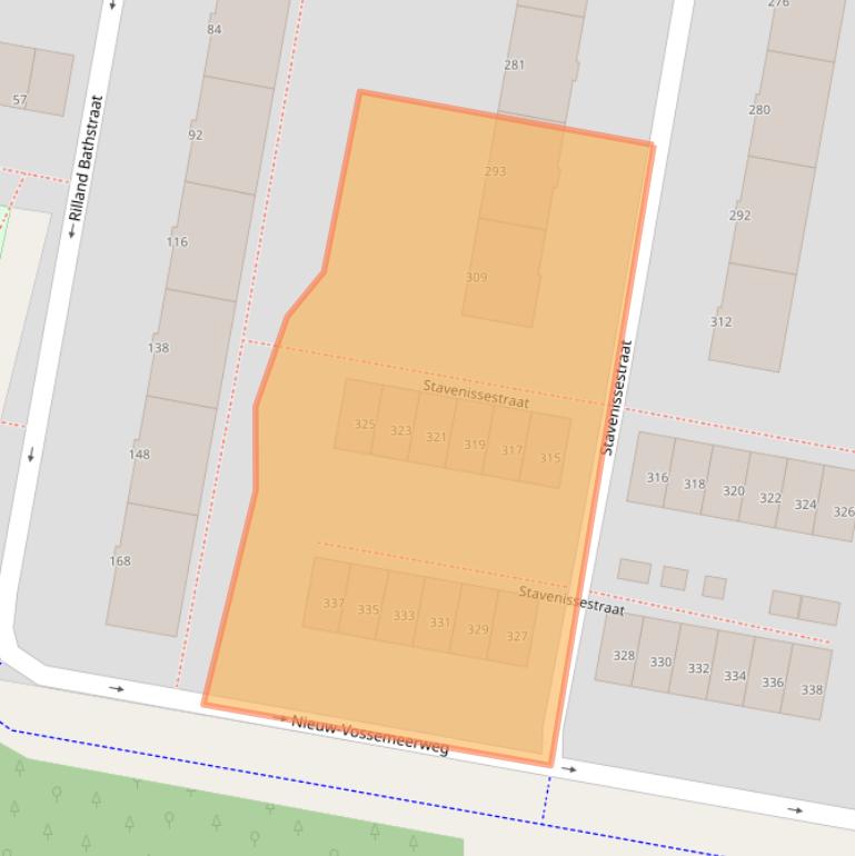 Kaart van postcodegebied 3086RE.