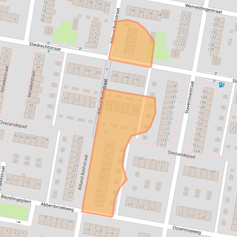 Kaart van postcodegebied 3086SN.