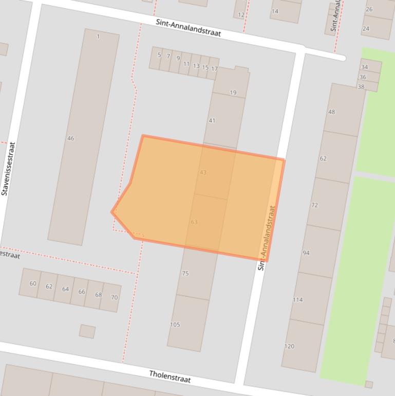 Kaart van postcodegebied 3086TB.