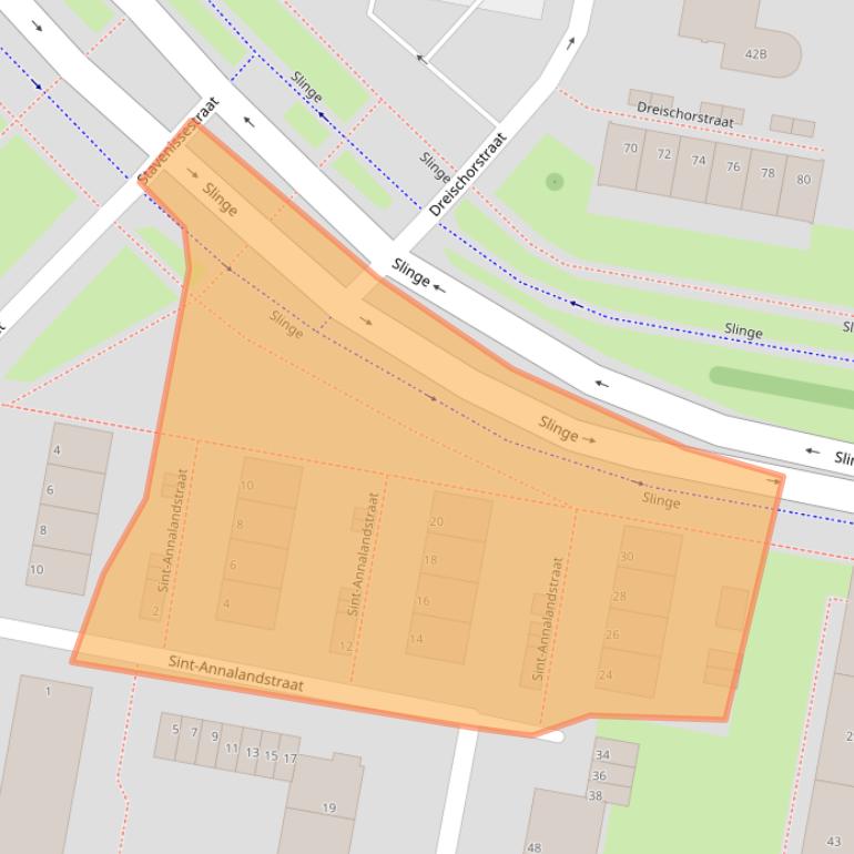 Kaart van postcodegebied 3086TD.