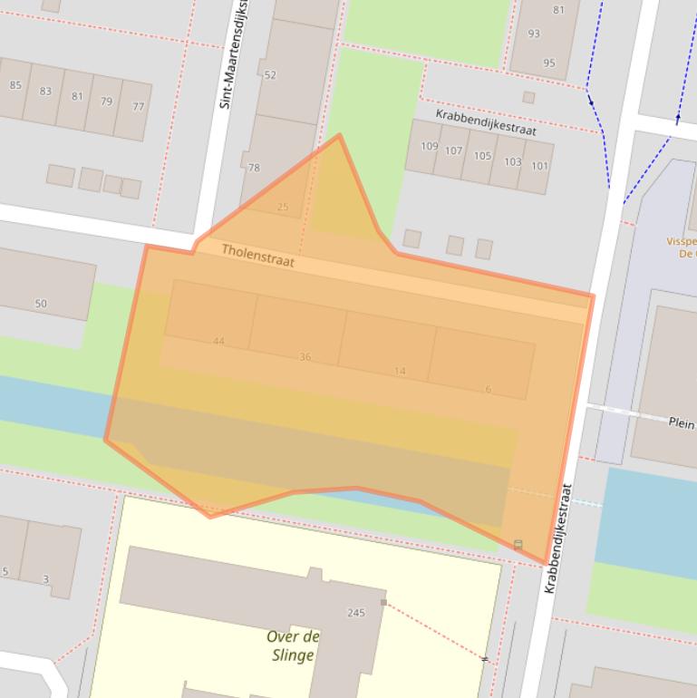 Kaart van postcodegebied 3086TM.