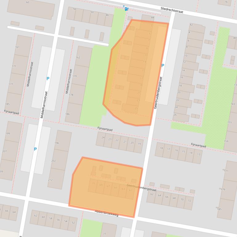 Kaart van postcodegebied 3086WE.