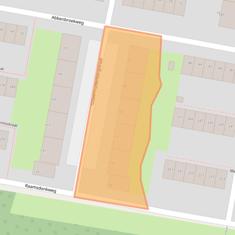 Kaart van postcodegebied 3086WK.
