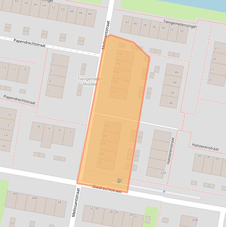 Kaart van postcodegebied 3086XM.