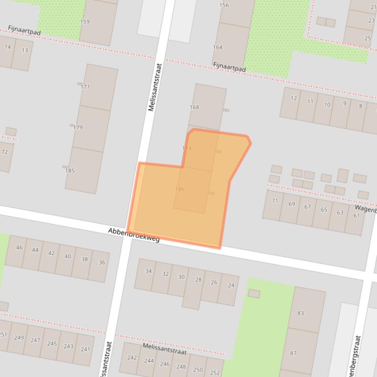 Kaart van postcodegebied 3086XP.