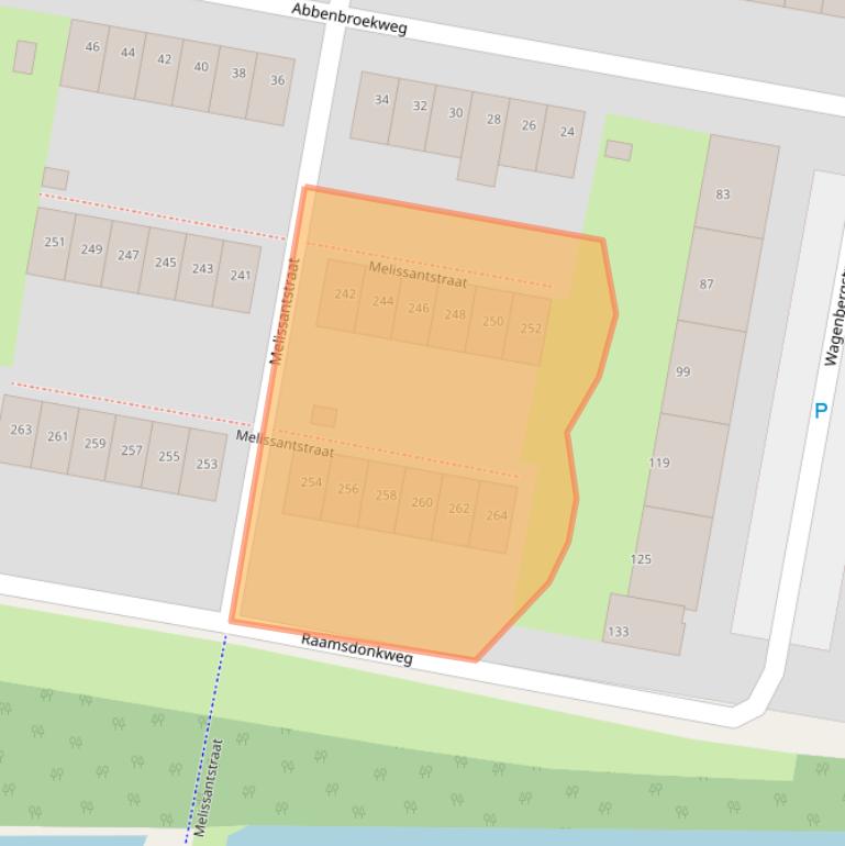 Kaart van postcodegebied 3086XR.