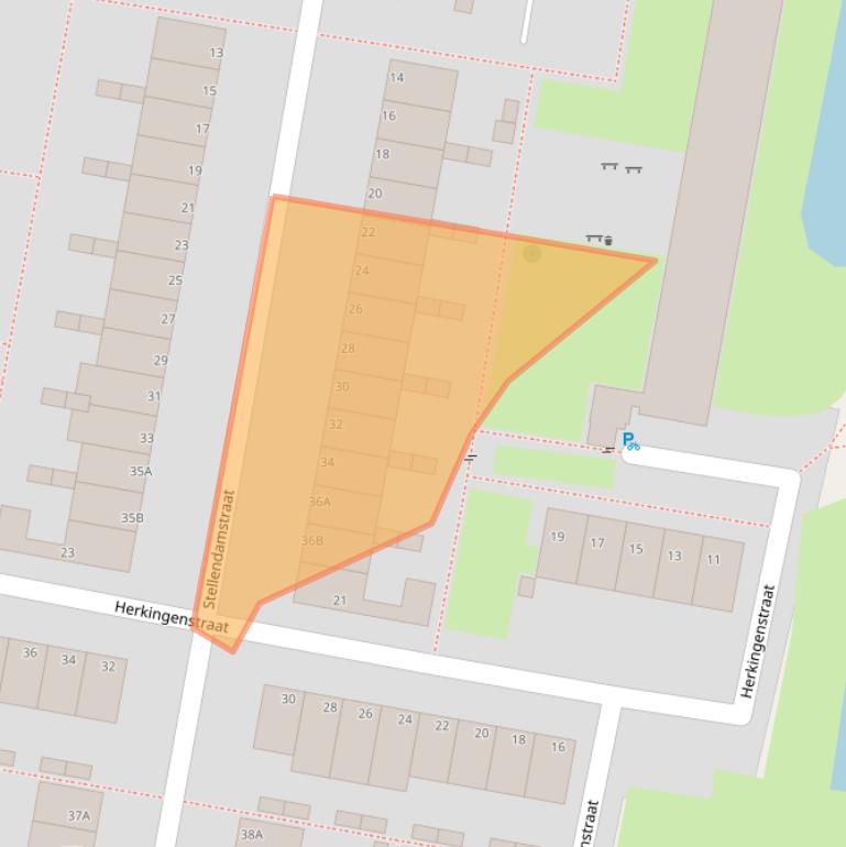 Kaart van postcodegebied 3086ZK.