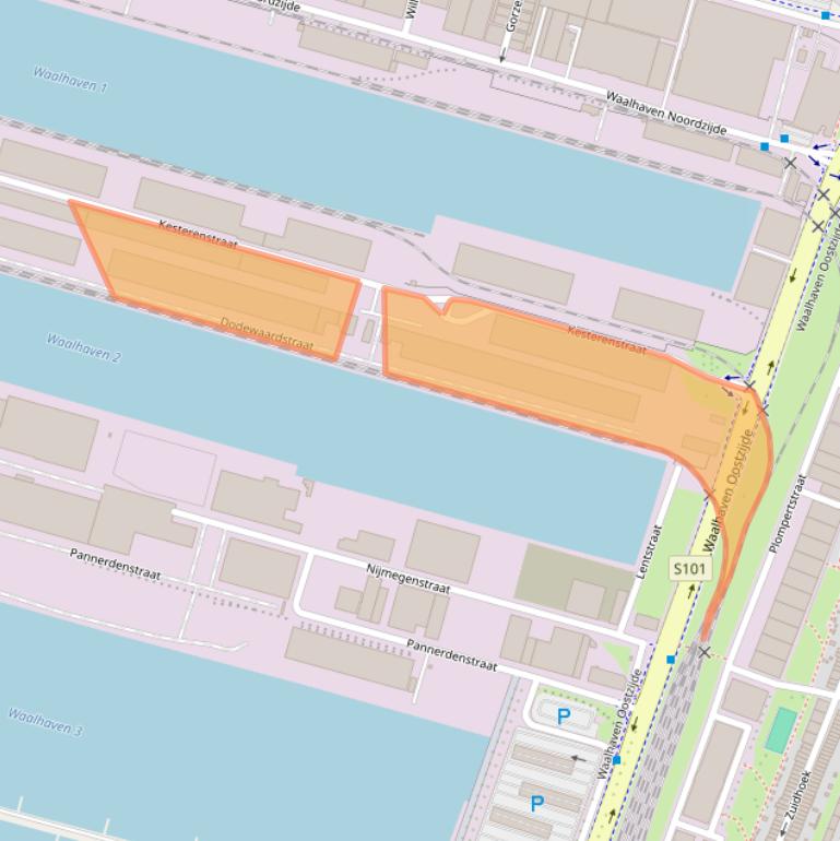 Kaart van postcodegebied 3087BA.