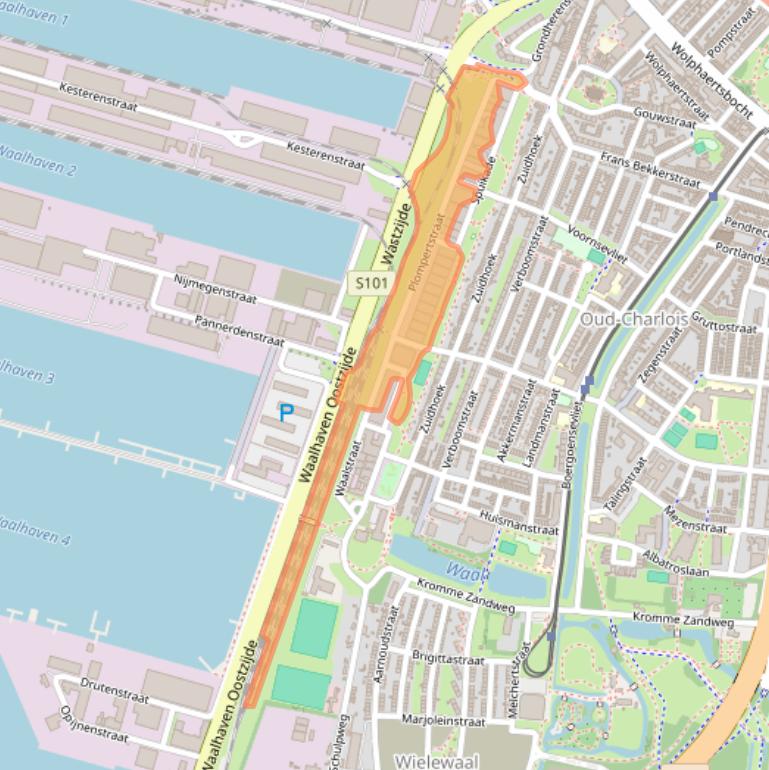 Kaart van postcodegebied 3087BD.