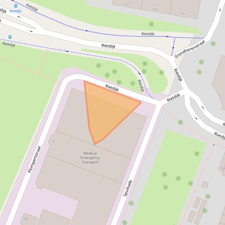 Kaart van postcodegebied 3087BE.