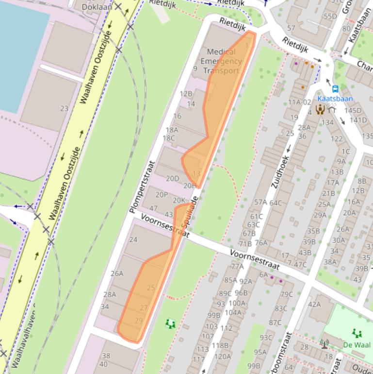 Kaart van postcodegebied 3087BG.