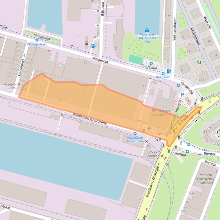 Kaart van postcodegebied 3087BH.