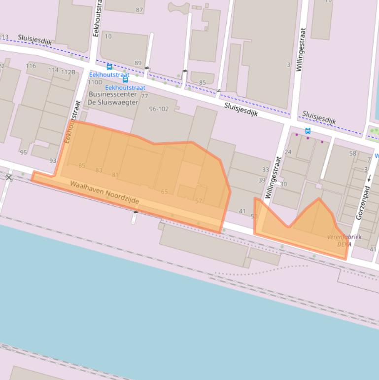 Kaart van postcodegebied 3087BJ.