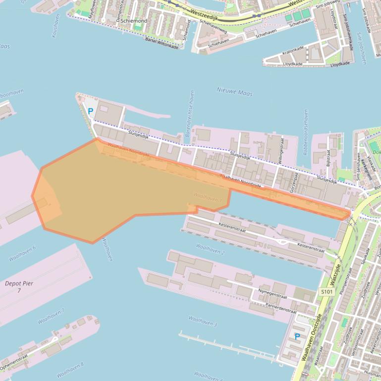 Kaart van postcodegebied 3087BL.