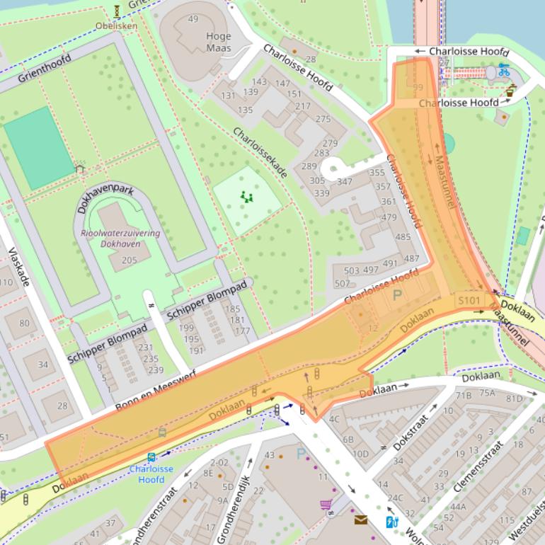 Kaart van postcodegebied 3087CB.