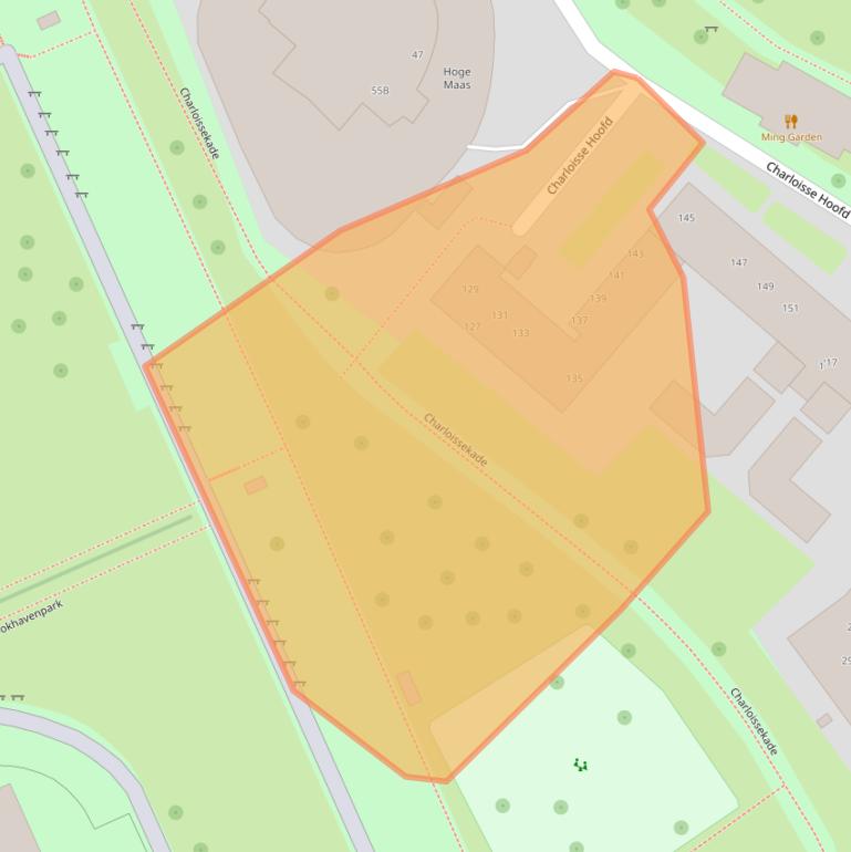 Kaart van postcodegebied 3087XA.