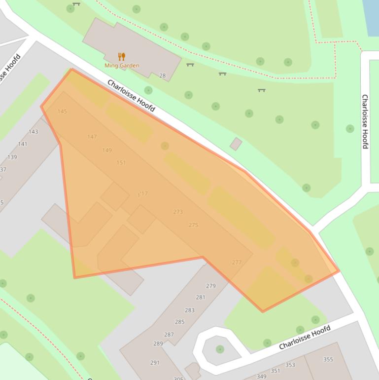 Kaart van postcodegebied 3087XB.