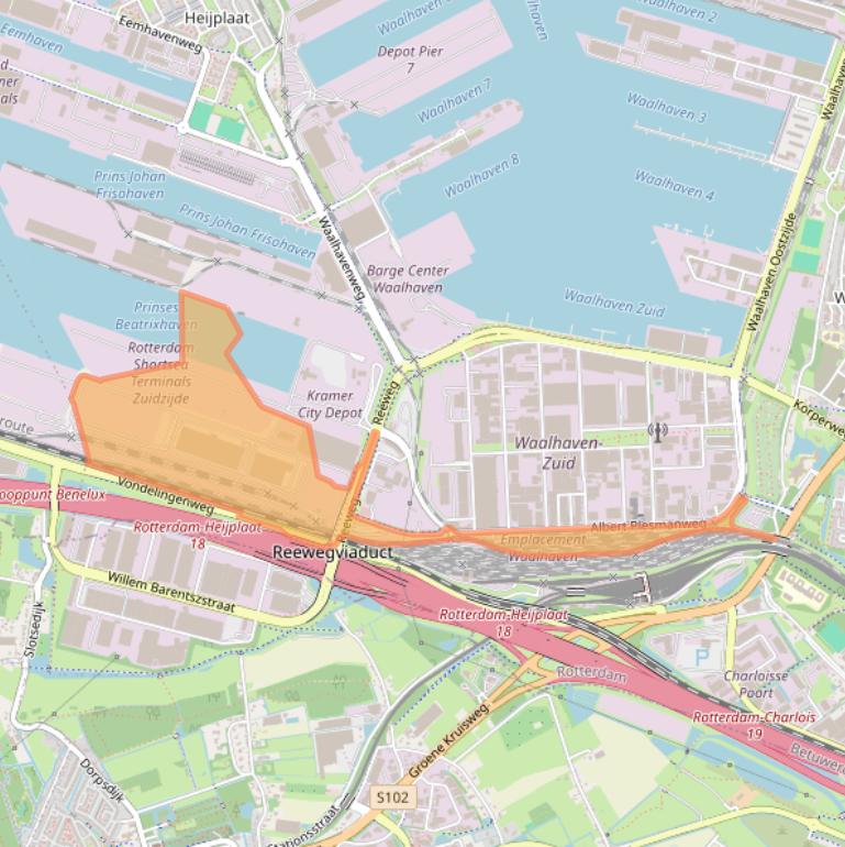 Kaart van postcodegebied 3088GD.