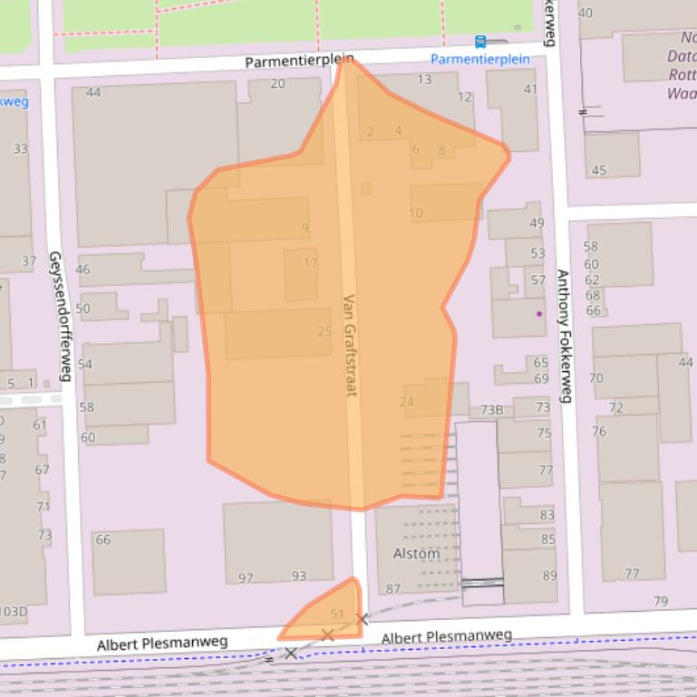 Kaart van postcodegebied 3088GL.