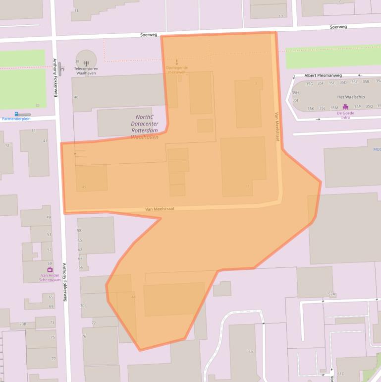 Kaart van postcodegebied 3088GM.