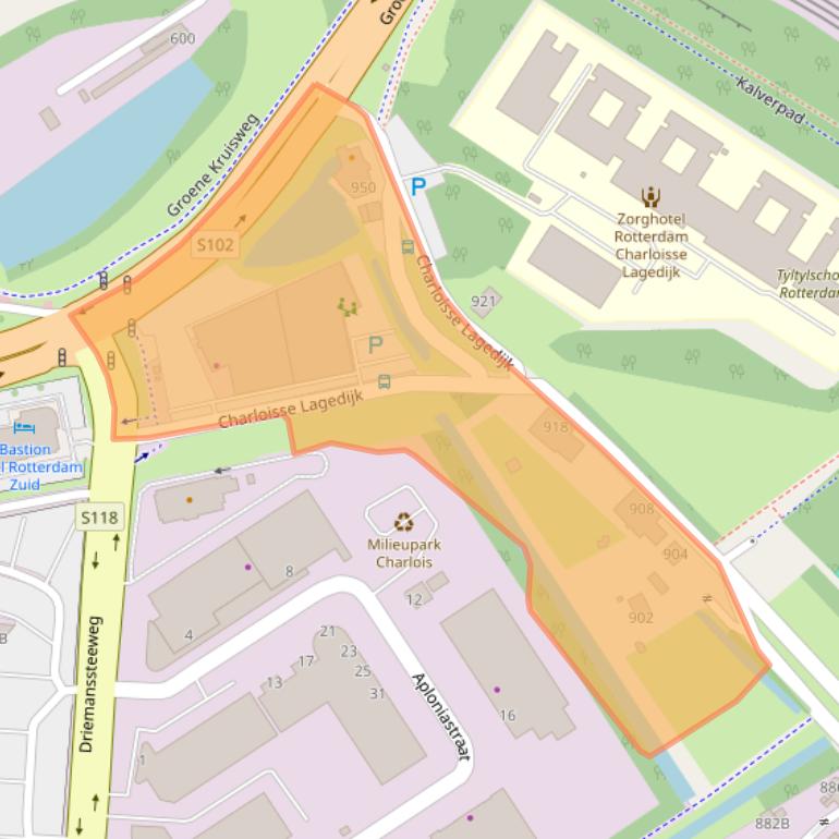 Kaart van postcodegebied 3088LA.