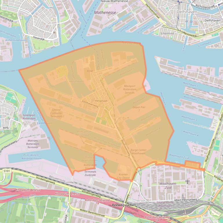 Kaart van postcodegebied 3089.