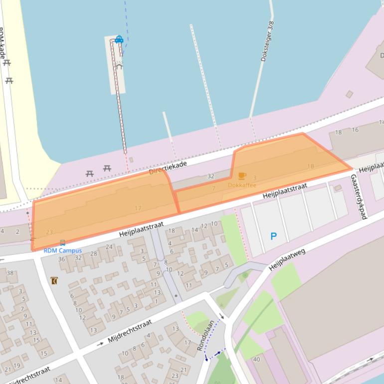 Kaart van postcodegebied 3089JB.