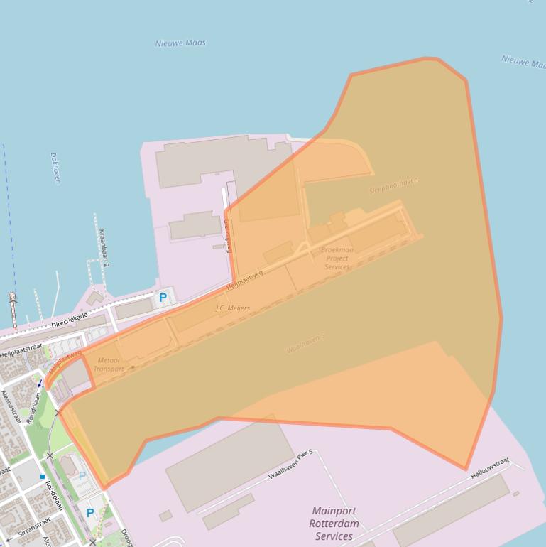 Kaart van postcodegebied 3089JC.