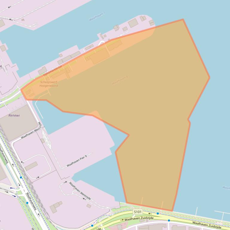 Kaart van postcodegebied 3089JD.