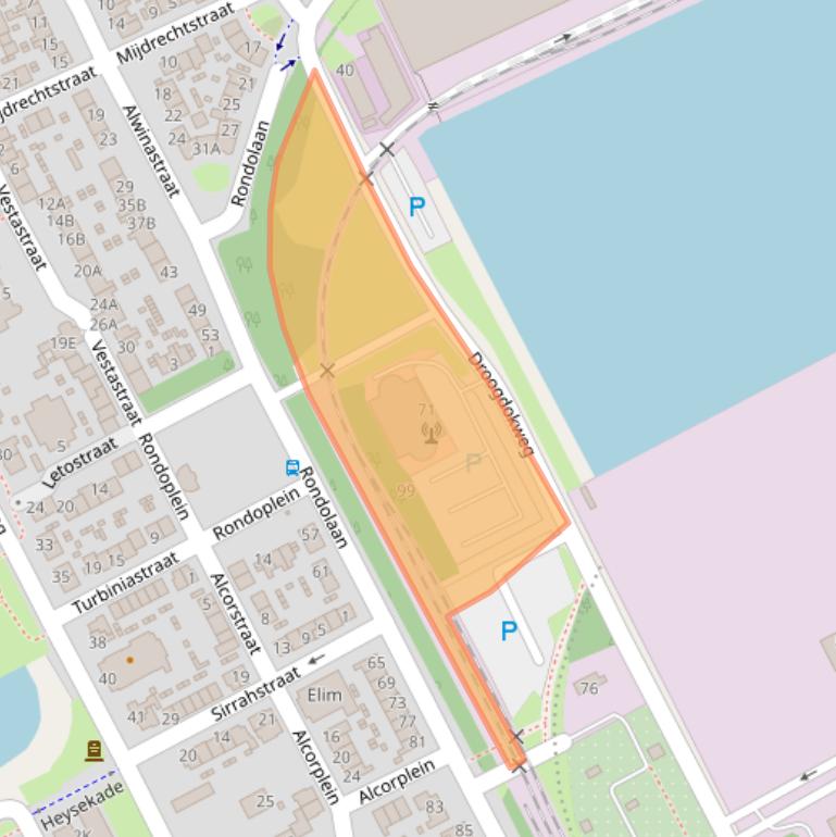 Kaart van postcodegebied 3089JN.